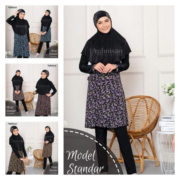 Baju Renang | Baju Renang Muslimah Standar Motif Baru By Aghnisan Ukuran S M L Xl