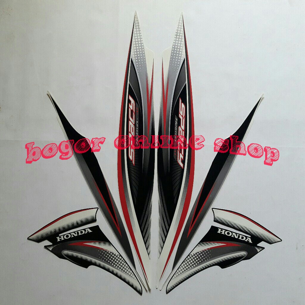 sticker body lis motor spacy 2012 putih