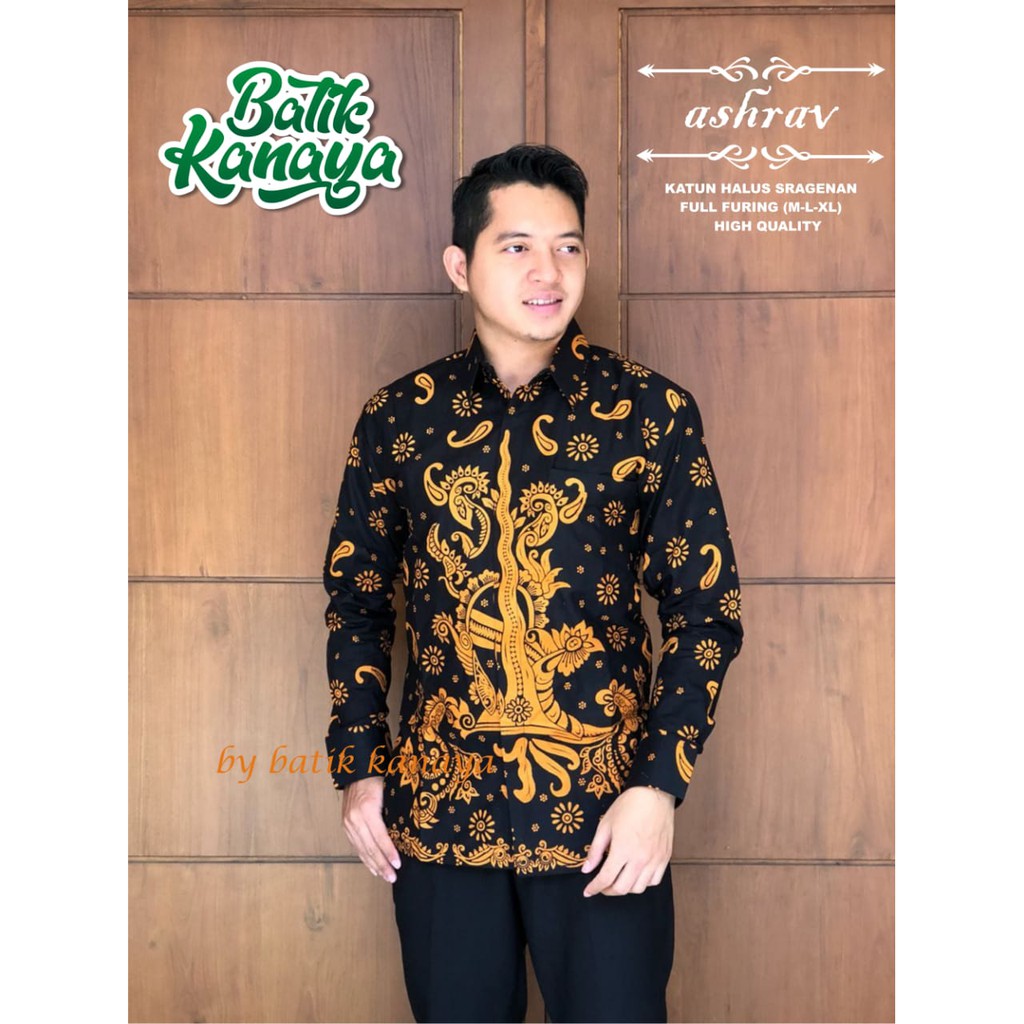 ASHRAV KANAYA KEMEJA BAJU BATIK PRIA SOLO LENGAN PANJANG LAPIS FURING ATASAN BATIK PREMIUM MODERN PAKIS AJI NAGA HITAM TRUNTUM SOGAN AJISAKA PUSPO GAGAH SAPTHA BAYUSUTA HIJAU DWI REKTA RANAJAYA ARGAWIBAWA PRASTOWO BATIK SOLO AMANAH BATIKSOLOAMANAH BIMA