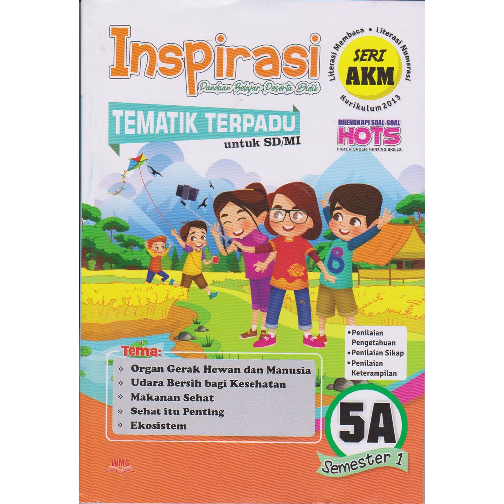 Inspirasi TEMATIK TERPADU UNTUK SD/MI KELAS 1,2,3,4,5, dan 6 Semester 1 dan 2 Dilengkapi soal-soal HOTS-KELAS 5 Semester 1