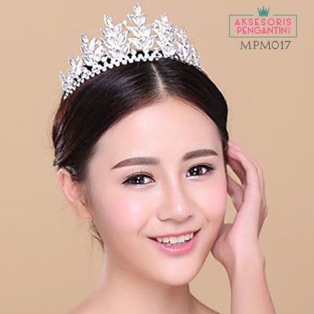 [READY STOCK] MAHKOTA BRIDAL AKSESORIS PENGANTIN CROWN WEDDING SILVER MPM017