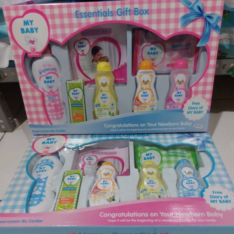 My Baby Esensial Gift Box Pink dan Biru 2025