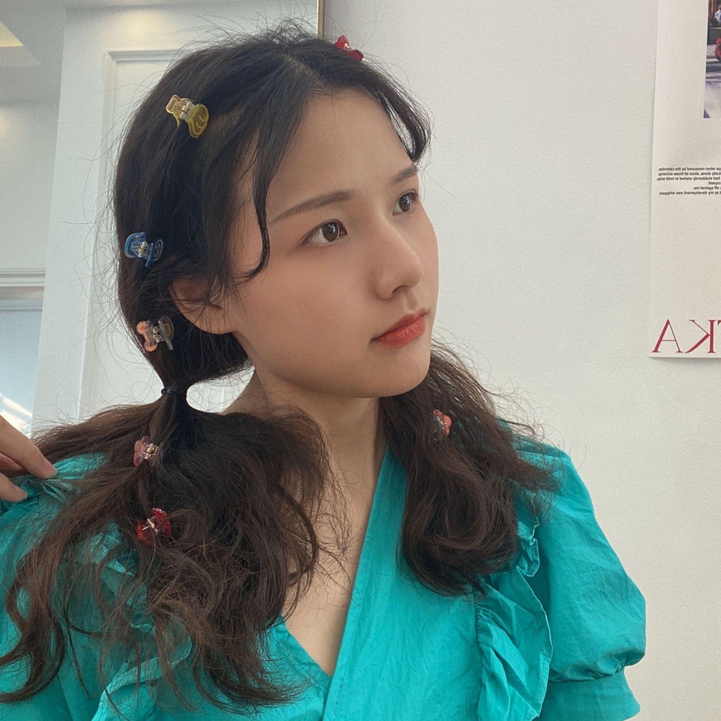 AUGUSTINA Jepit Rambut Gaya Korea Geometris Gadis Buah Fashion Design Resin Beruang Anak Kartun Hair Claw