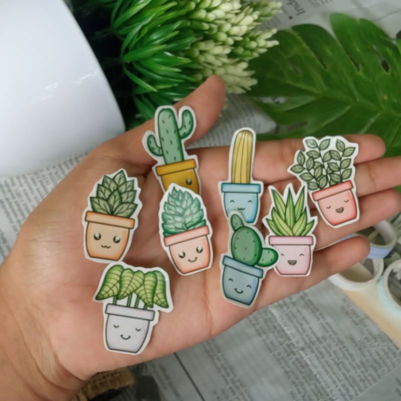 

Sticker Aesthetic Mini Cactus Series || satuan!!!