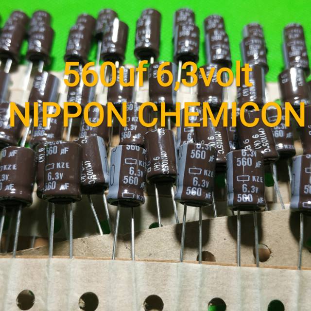 kapasitor capasitor elco elko 560uf 6.3v 560 uf 6.3volt original NIPPON CHEMICON
