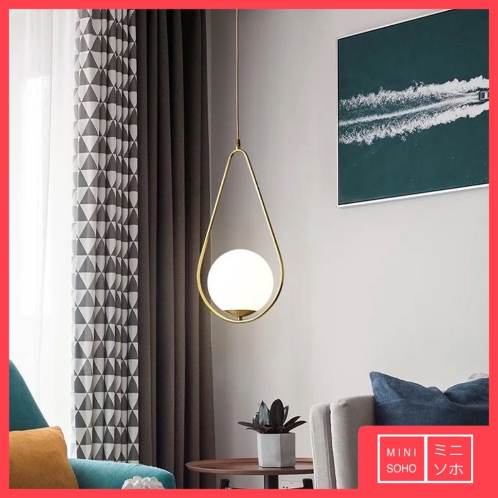 Lampu Gantung Hias Bola Modern Minimalis Cantik Ruang Tamu Kamar Tidur Pendant Ceiling Light Lamp Living Room Bed Room