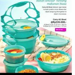 carry all bowl free tupperware - tuppy - rantang makanan