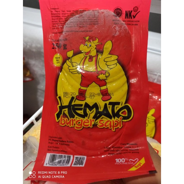 

hemato beef burger besar 250gr