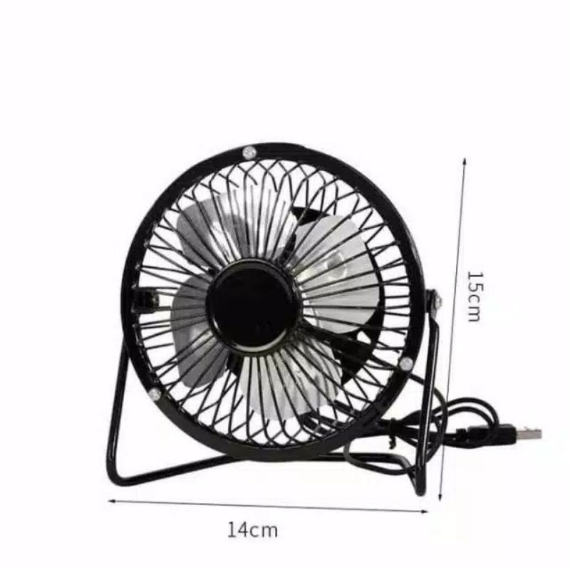 Kipas Angin USB Bahan Besi Mini Fan A18/ Warna Ramdom