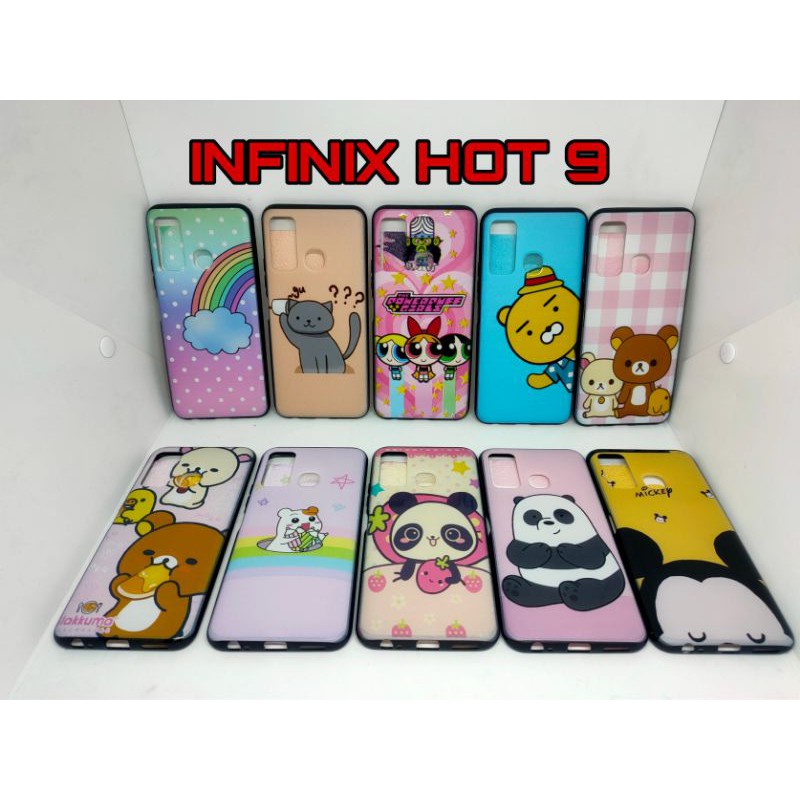 SOFTCASE INFINIX HOT 9 KARAKTER ANIMASI LUCU