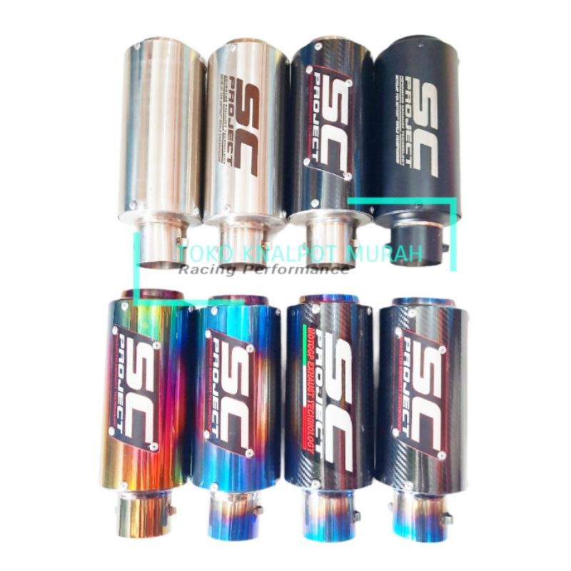 Silencer/Slencer knalpot racing SC PROJECT motor 100-300cc Vixion CB150R CBR R15 Satria GSX MX sonic-1