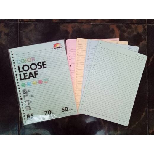 

Kertas Note - Isi Kertas Binder - Kertas File Loose Leaf Color B5 ( 4 Warna, 50 Lembar) Produk
