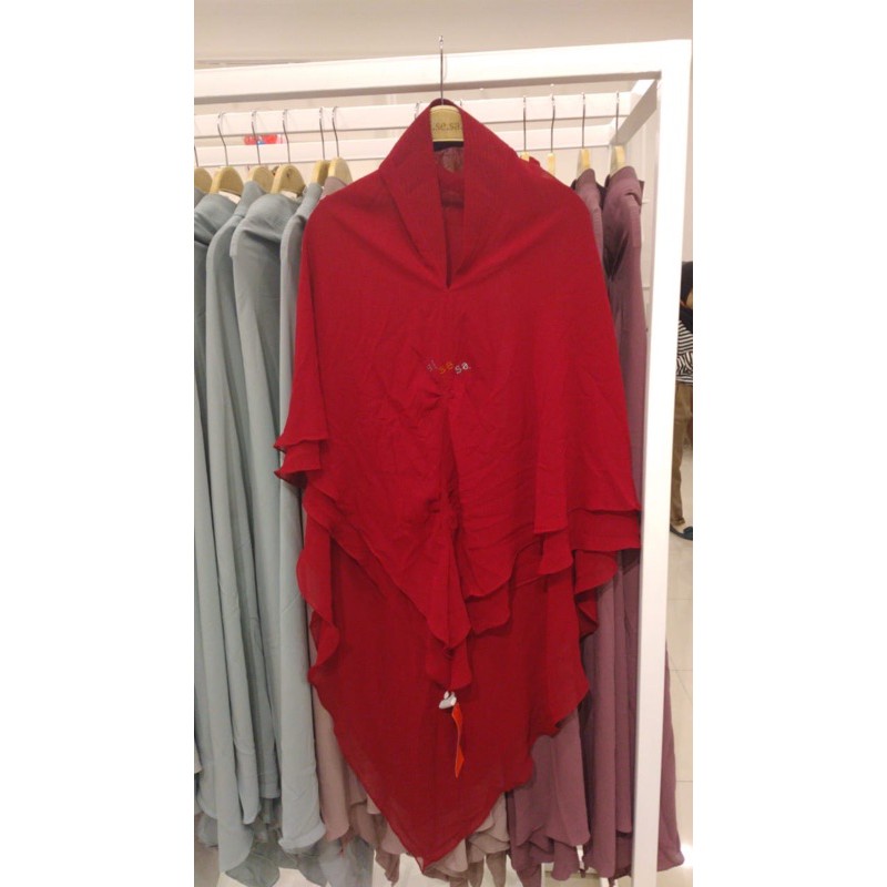 Khimar sisesa maroon