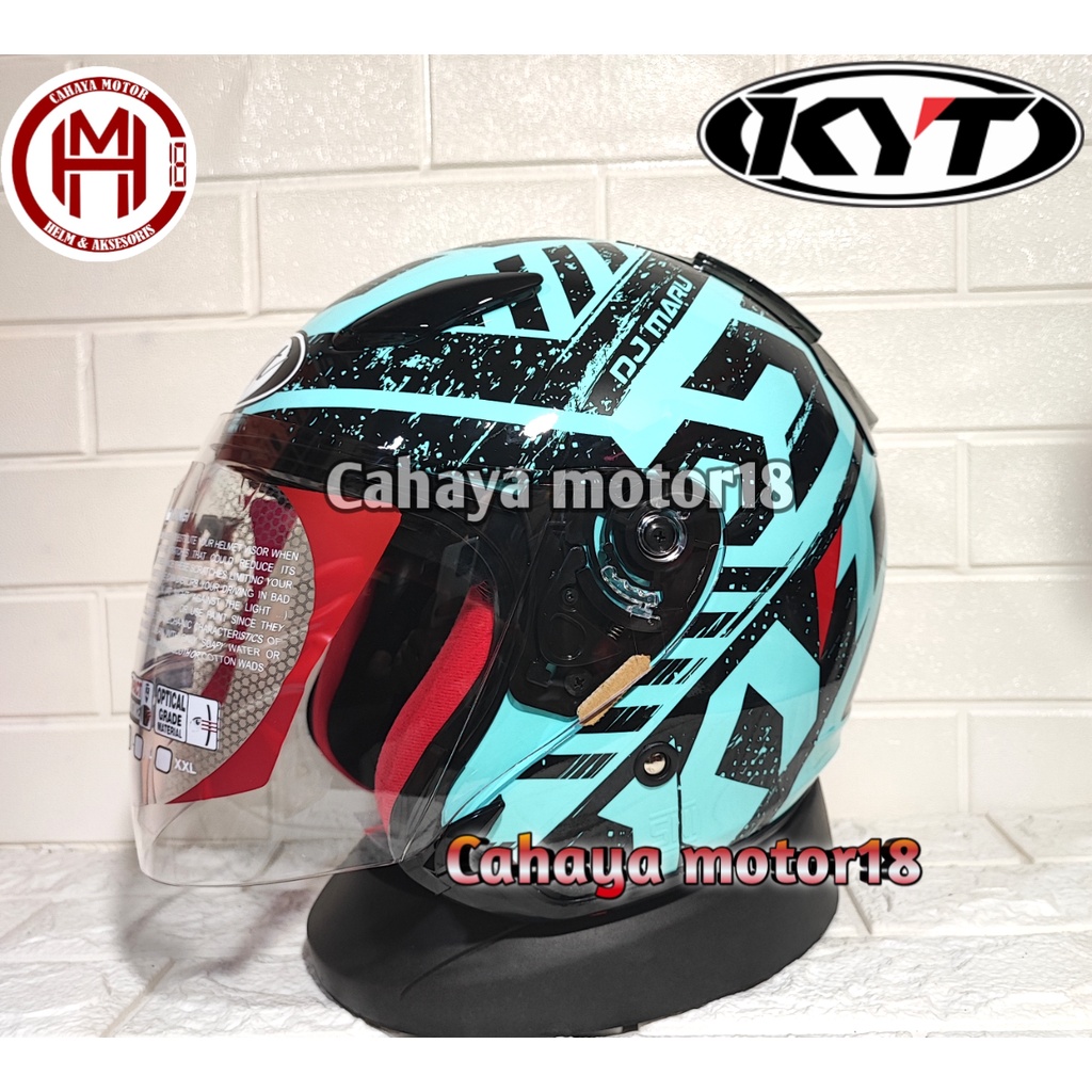 HELM KYT DJ MARU #16 AQUA BLUE