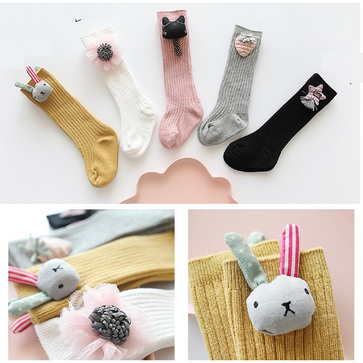 B44 Kaos kaki panjang bayi / kaos kaki panjang anak motif boneka