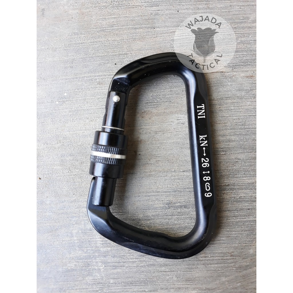 Carabiner Jatah TNI Asli - Carabiner Screw Delta - Karabiner - MAPALA