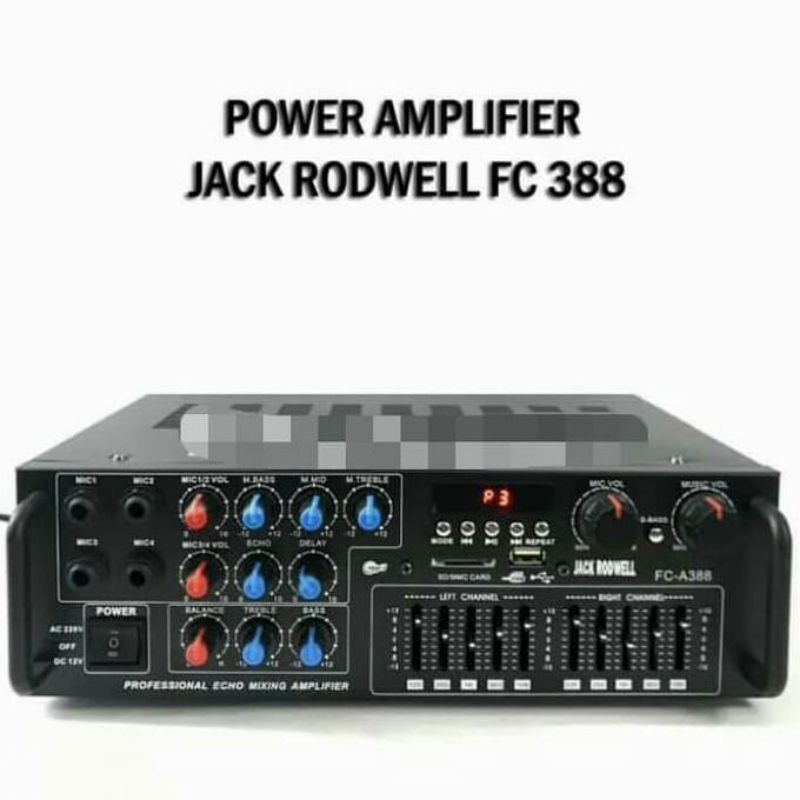 Amplifier Jackrodwell JR 388 Usb Bluetooh