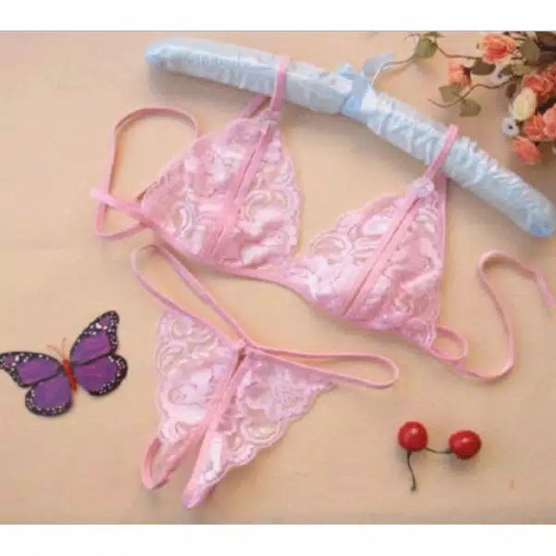 Set Bra Lingerie G-string Untuk Wanita / bikini set