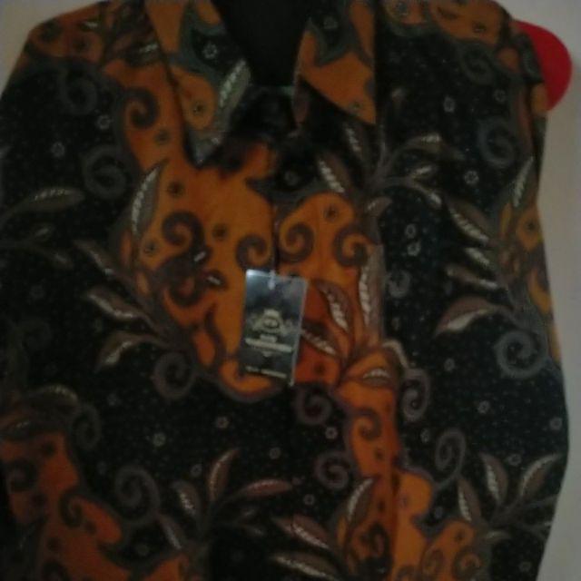 Gedange Pak Lurah Kuning Kemeja Batik Pria Lengan Panjang Dan Lengan Pendek Katun Halus Baturaden