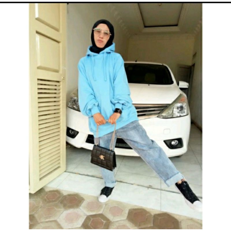 sweater hoodie oversize korea style terbaru (jumbo)