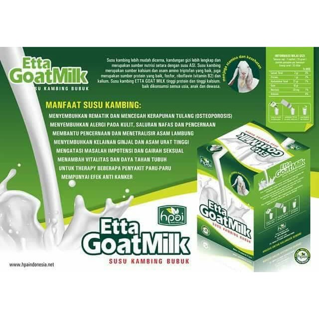 

Etta goat milk (EGM) susu kambing HNI