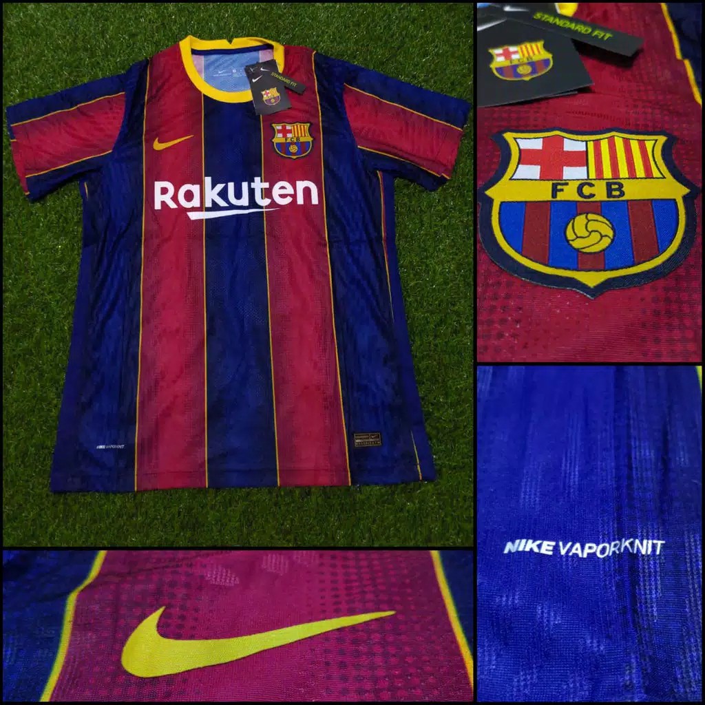 Jersey Bola Barca Home PI Player Issue 2020/2021