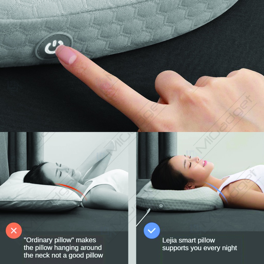 Leravan AI Smart Neck Massage Sleep Pillow - Bantal Leher - Mijia App