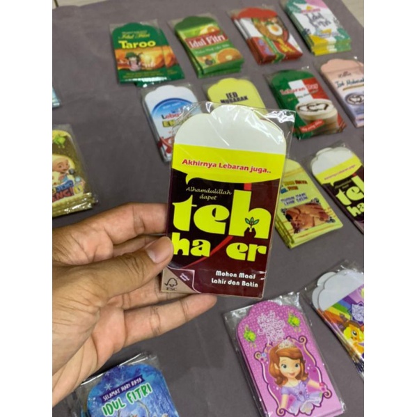 

amplop lebaran motip snack & kartun
