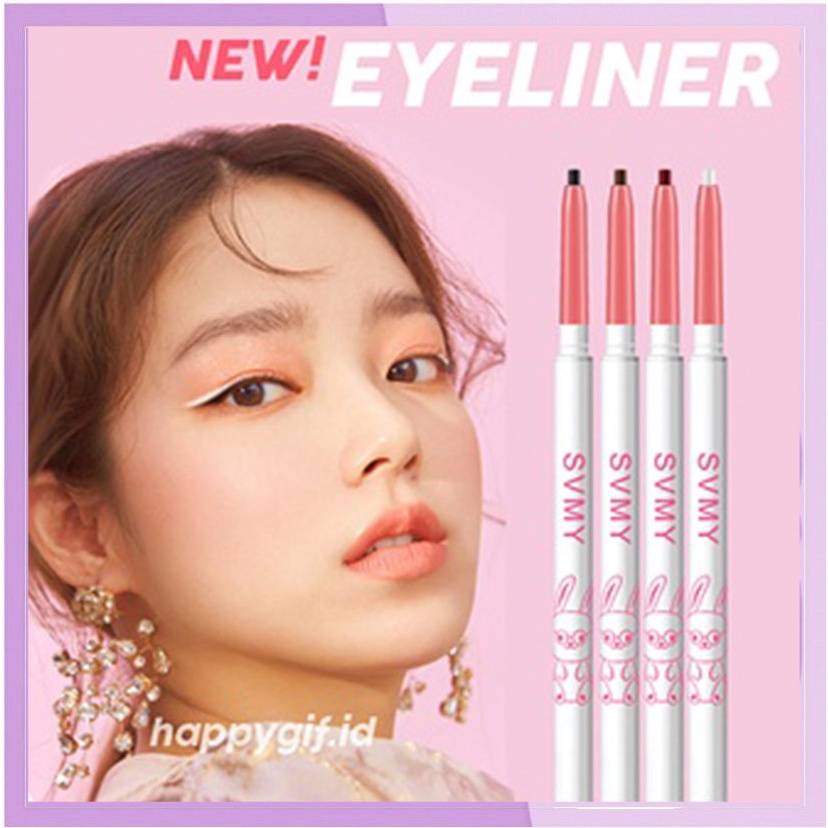 SVMY Eyeliner Mata Pink White Twisted Waterproof And Natural Black LA170