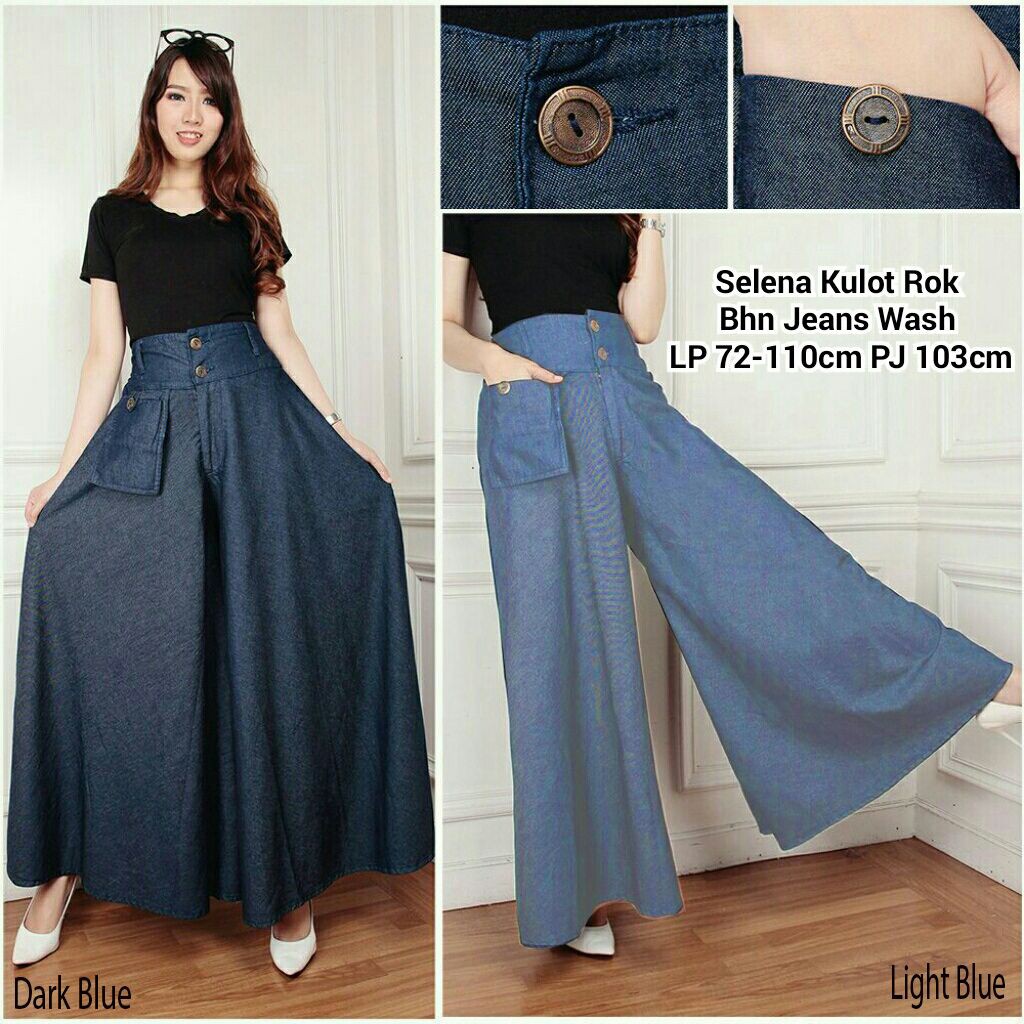 SB Collection Celana Panjang Visca Kulot Jumbo Jeans Wanita