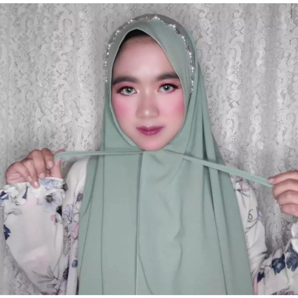 Pasmina Tali Payet 2022 Jilbab / Hijab Pashmina Tali Sabyan Diamond Payet Model Mutiara Ukuran 170x7