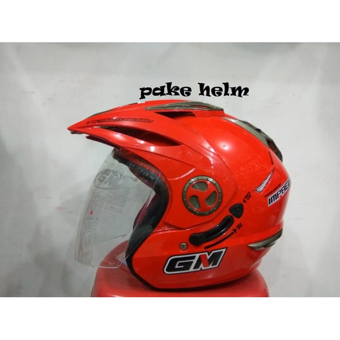 BEST QUALITY HELM GM NEW IMPREZZA MERAH FERRARI HALF FACE