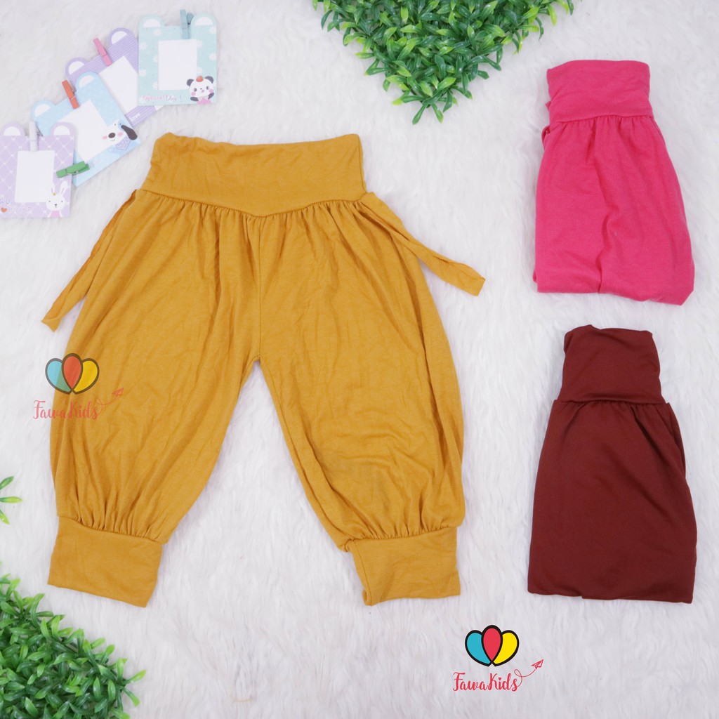 Aladin Polos uk 2-3 Tahun / Celana Anak Perempuan Panjang Harian Pants Kids Murah Adem Motif Polos