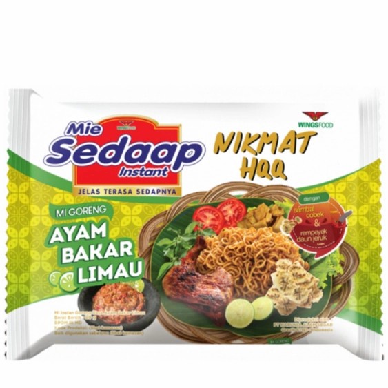 

Sedaap mie instan goreng ayam bakar limau 89 gr