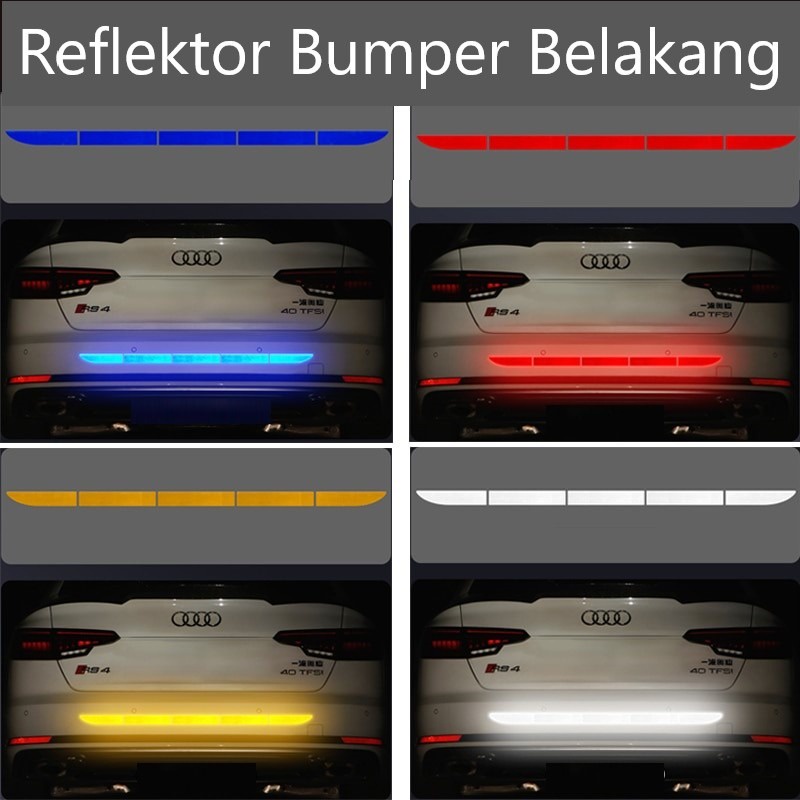 Stiker Reflektor 3D Bumper Belakang Panjang Mobil Reflector 697