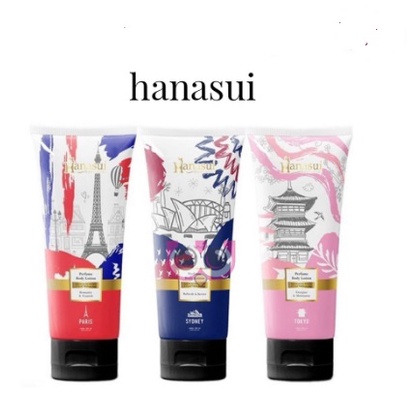 ✨SHASYA✨ HANASUI BODY LOTION PARFUM PARIS SIDNEY TOKYO 180 ML BRIGHTENING SKIN
