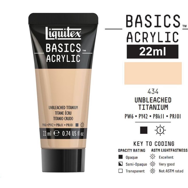 

LIQUITEX BASICS ACRYLIC 22 ML UNBLEACHED TITANIUM