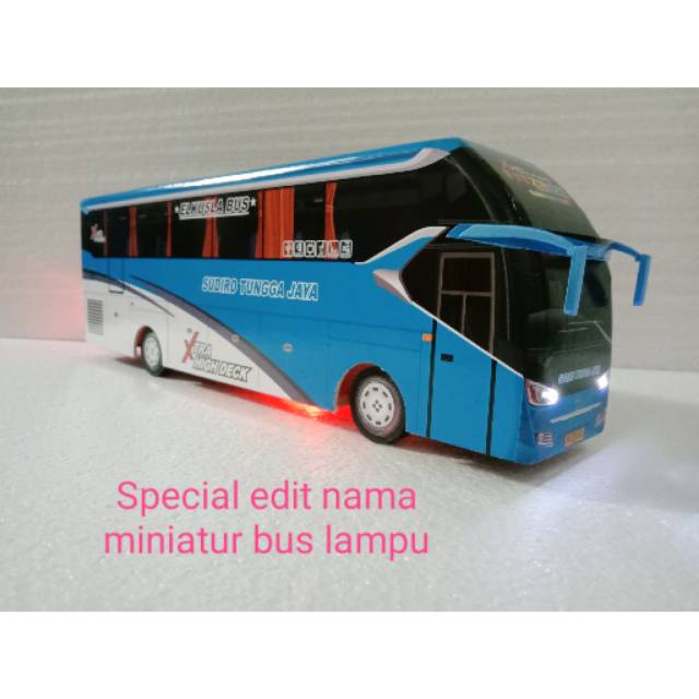 Miniatur Bus Lampu Special Edit Shopee Indonesia