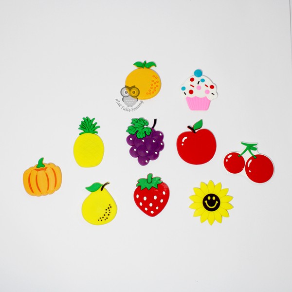 Tempelan Kulkas Karet Buah