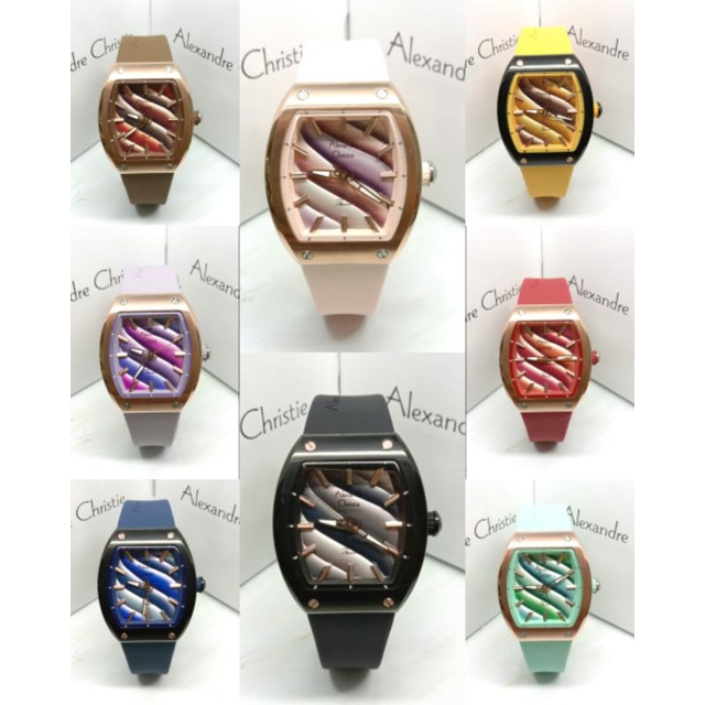 Jam Tangan Wanita Alexandre Christie 5001 AC5001 AC 5001 Tali Karet / Rubber