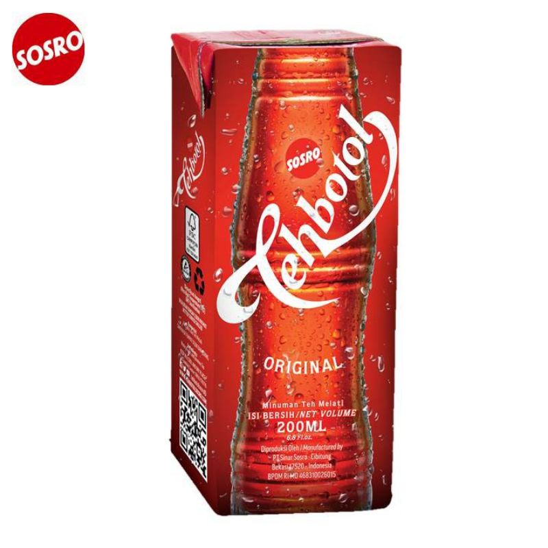 Teh Sosro Kotak 200ml Minuman Teh Botol Original