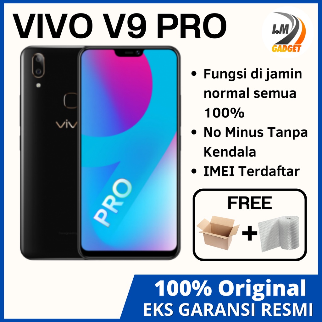 HP Handphone Vivo V9 Pro Ram 6/64 GB Second Seken Bekas Murah Original Bisa Cod