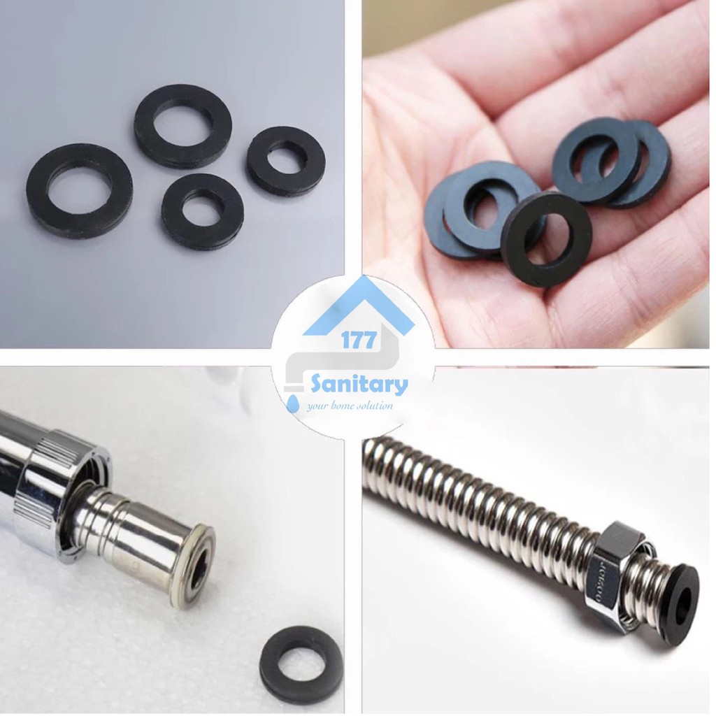 Karet untuk selang fleksibel 1/2 inch-seal karet selang shower flexible 0.5 inch rubber silikon sambungan karet sower flexible /X25c