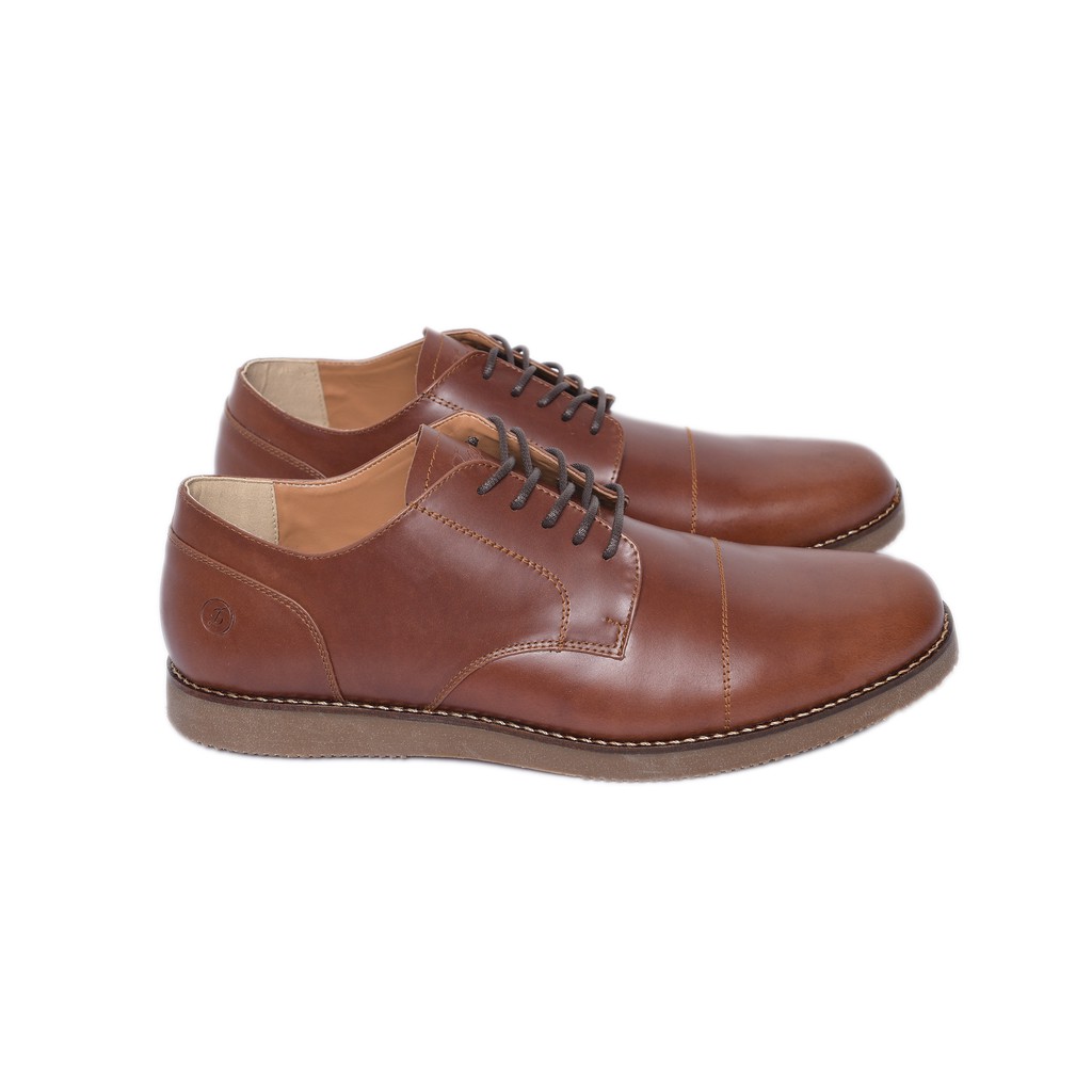 Morgan Brown | Sepatu Kulit Asli Vintage Klasik Pria Cowok Men Derby Footwear | FORIND x Zapato
