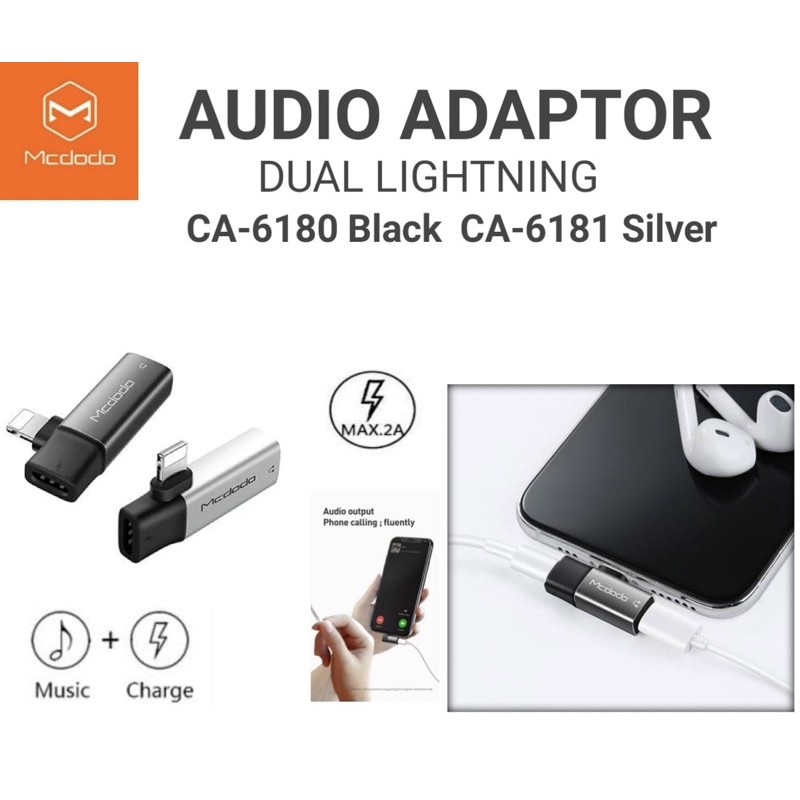 Mcdodo Audio Adaptor Dual Lightning