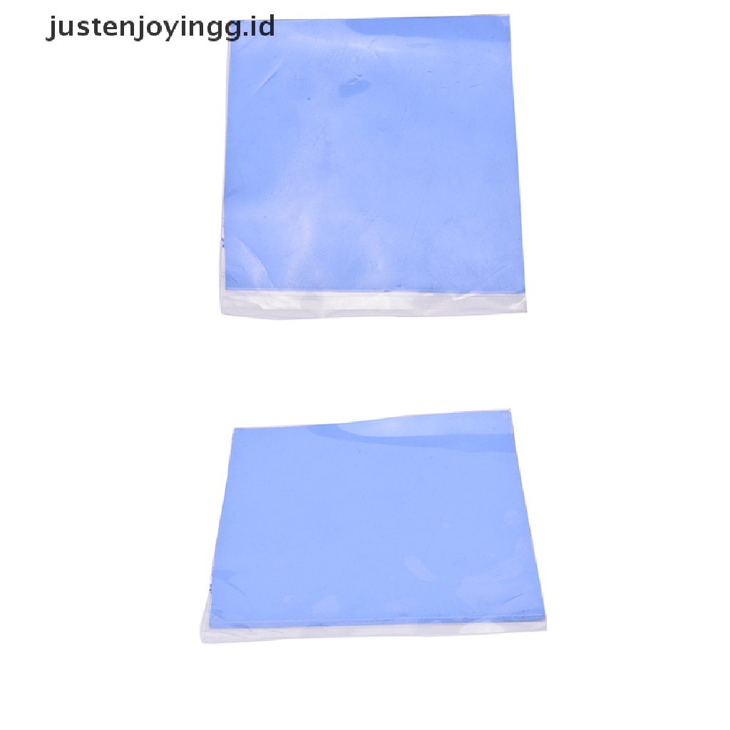 // justenjoyingg.id // Blue GPU CPU Heatsink Cooling Thermal Conductive Silicone Pad 100mmx100mmx2mm  ~