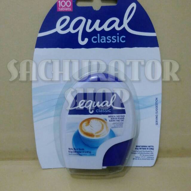 Pemanis Buatan Equal Classic Classics Tablet Tablets 100 pc pcs 's