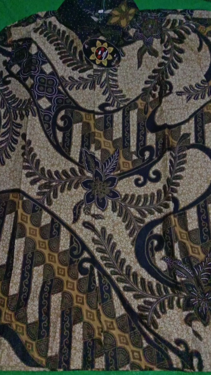 Kemeja Batik Pria Lengan Panjang Size M L Xl Xxl Bswart Batik Hrb026 Kenongo Hem Panjang Padi