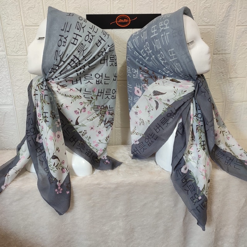 KOREA HIJAB VOAL MOTIF LC//JILBAB TERBARU MOTIF TERLARIS-5