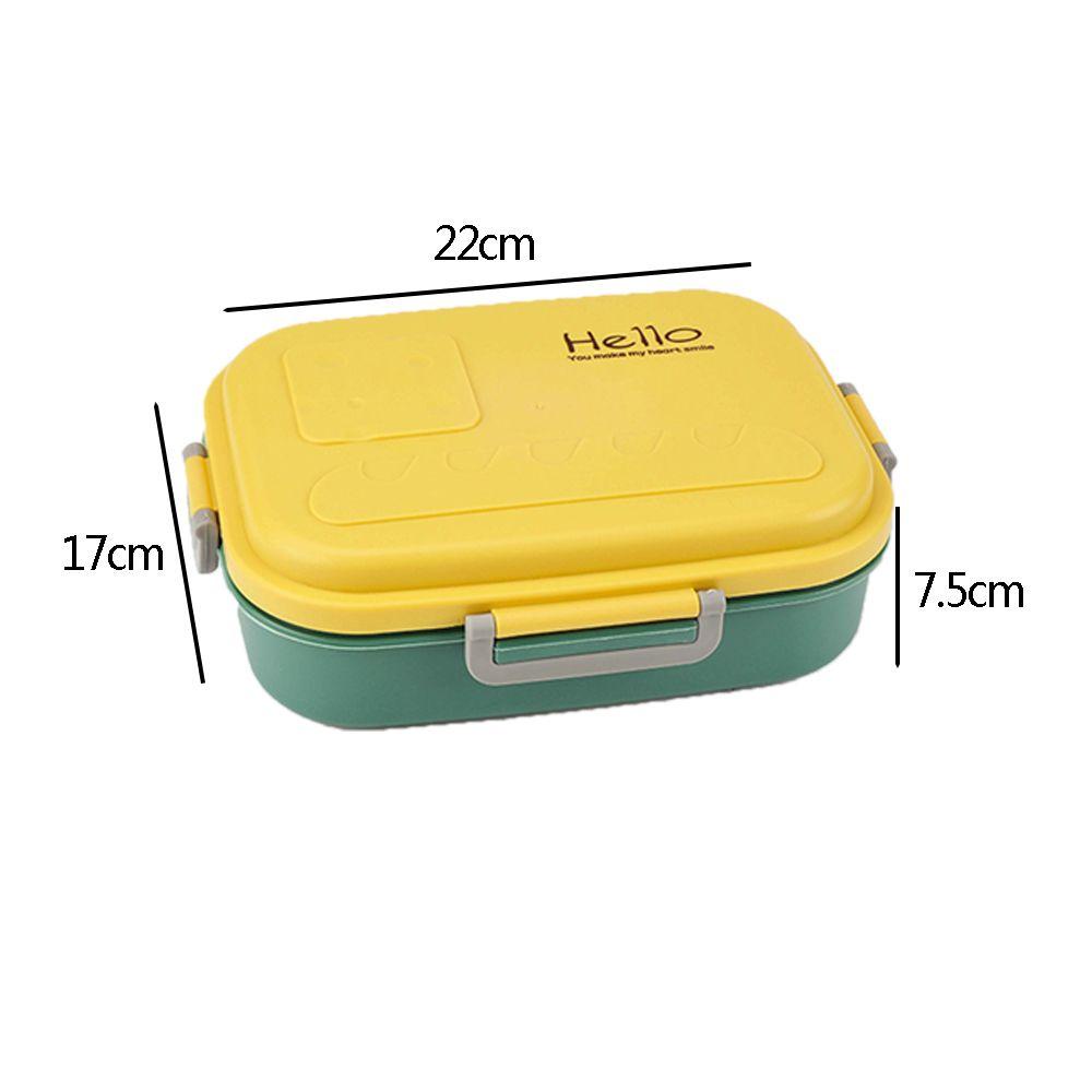 SOLIGHTER Office Lunch Box Candy Color Tableware Box Storage Boxes Portable Stainless Steel Bento Case 2/3 Compartments Food Container/Multicolor